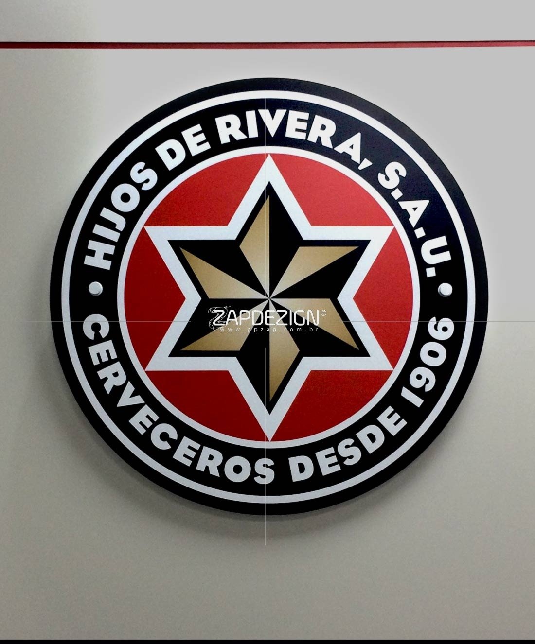 placa adesivada em ps