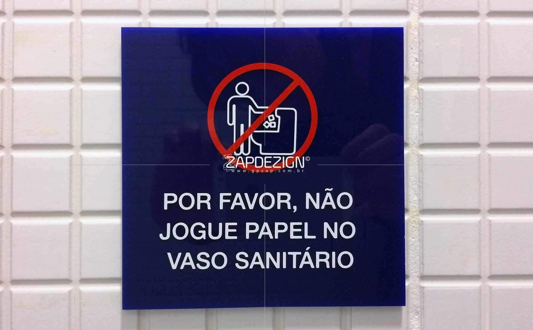 placa de banheiro