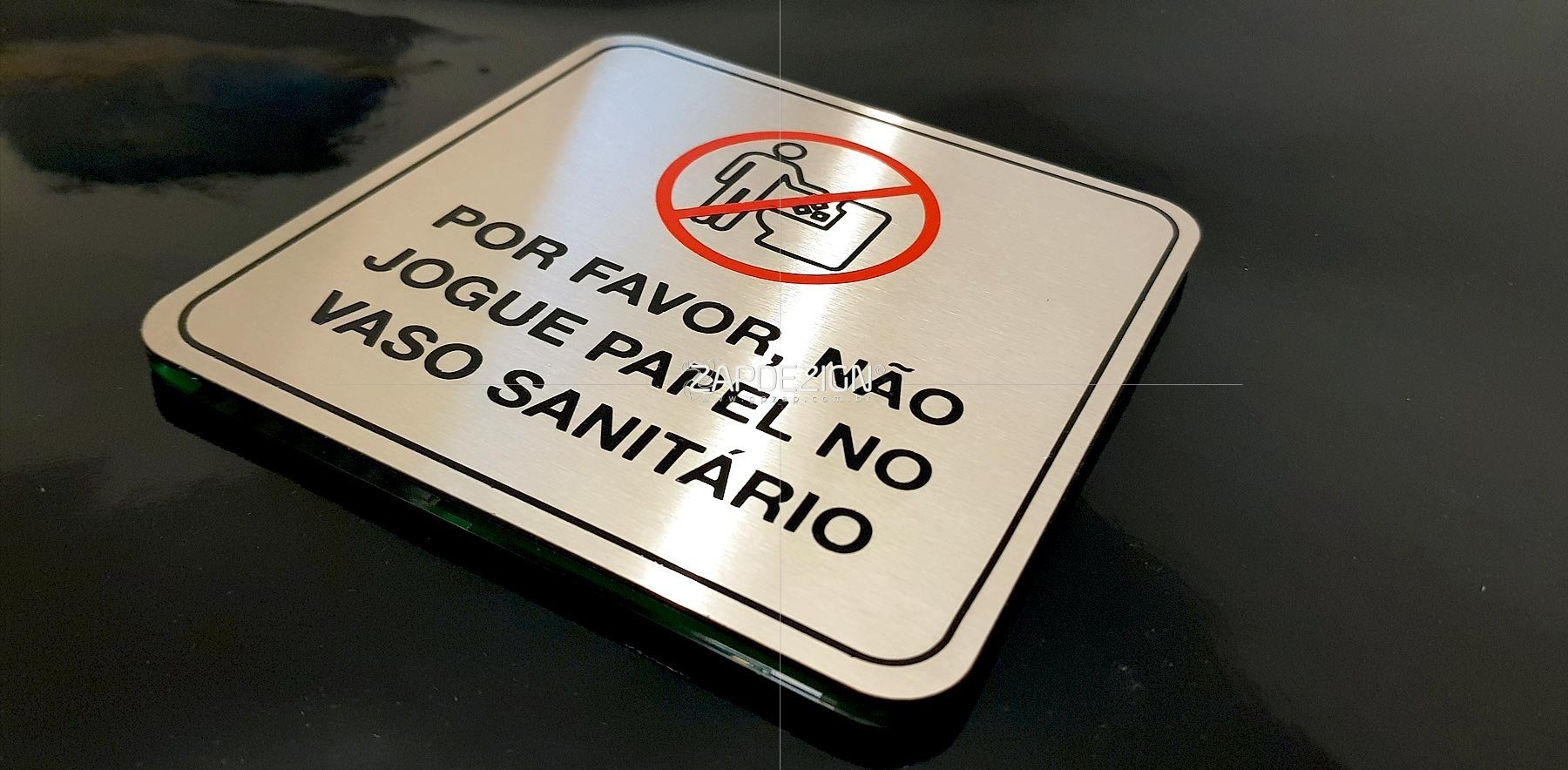 placa de banheiro