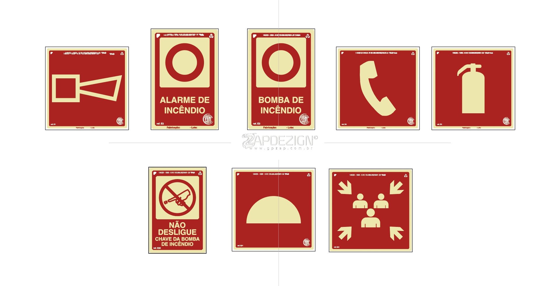 placas sinalizacao combate a incendio