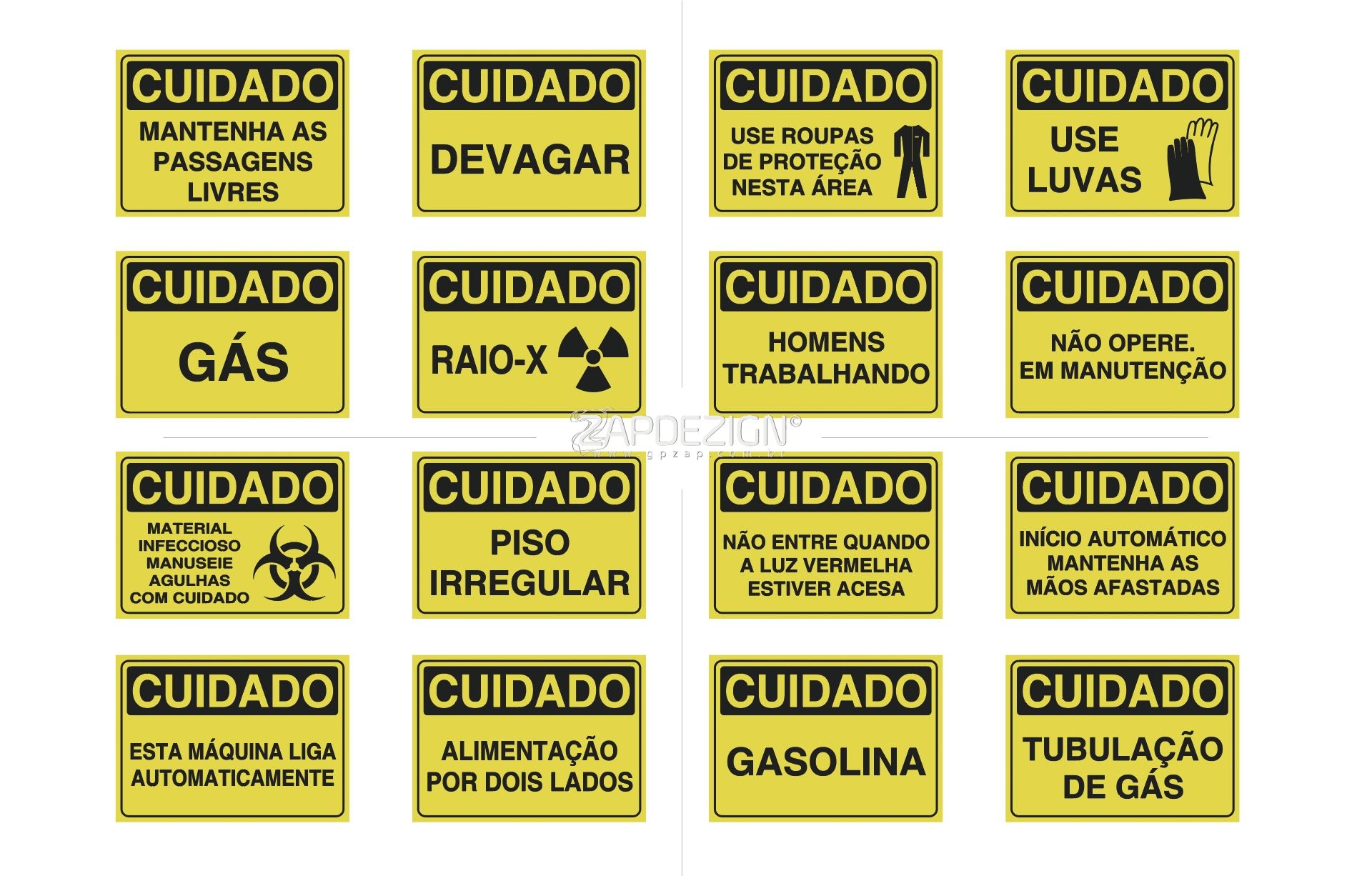 placas de sinalizacao cuidado