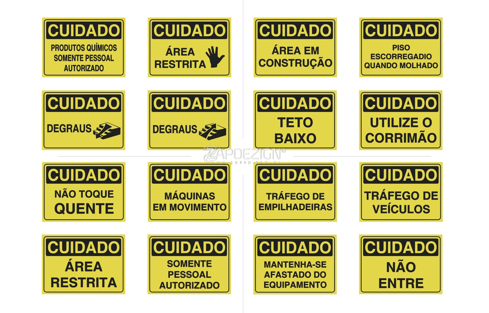 placas de sinalizacao cuidado