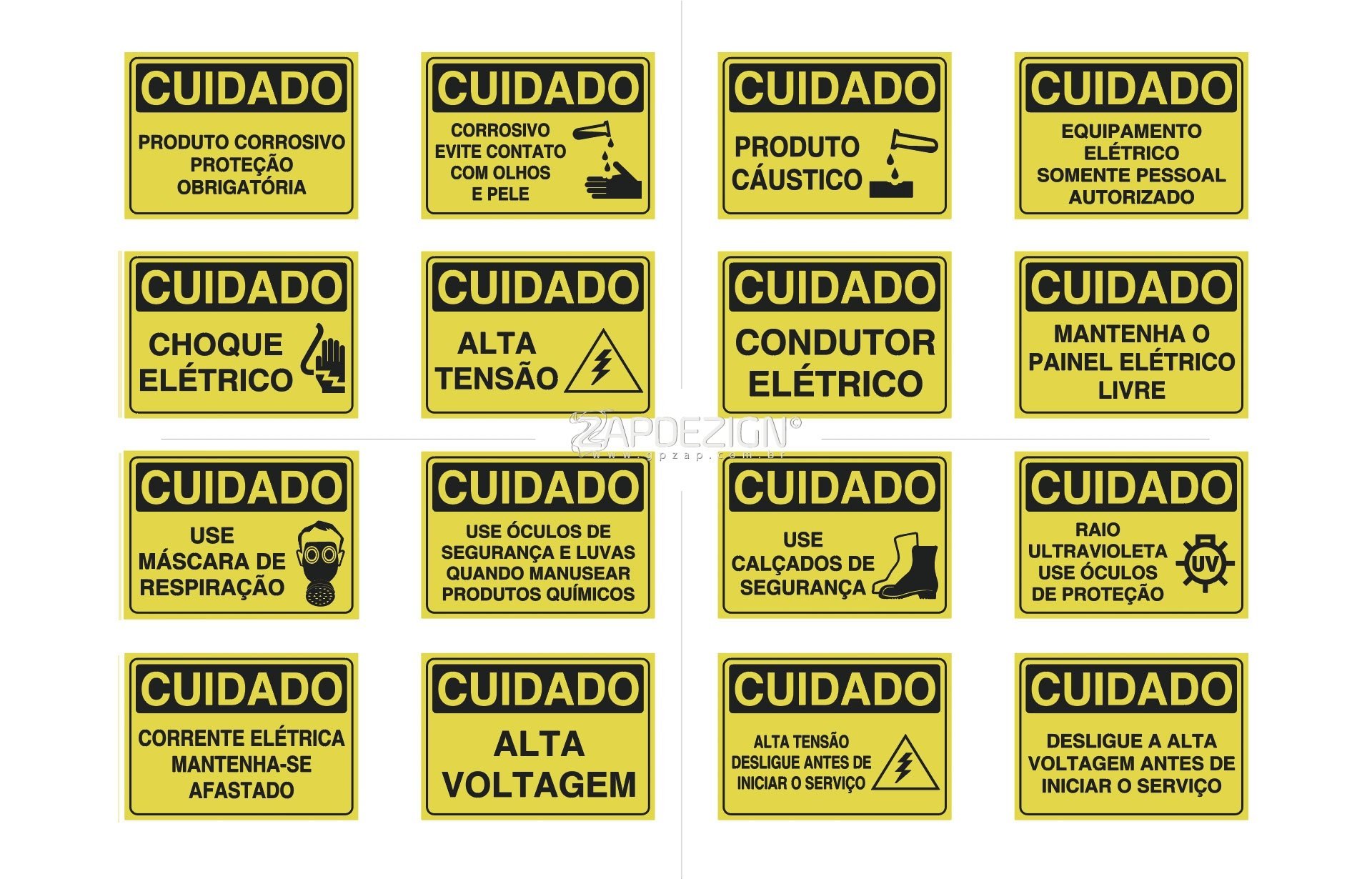 placas de sinalizacao cuidado