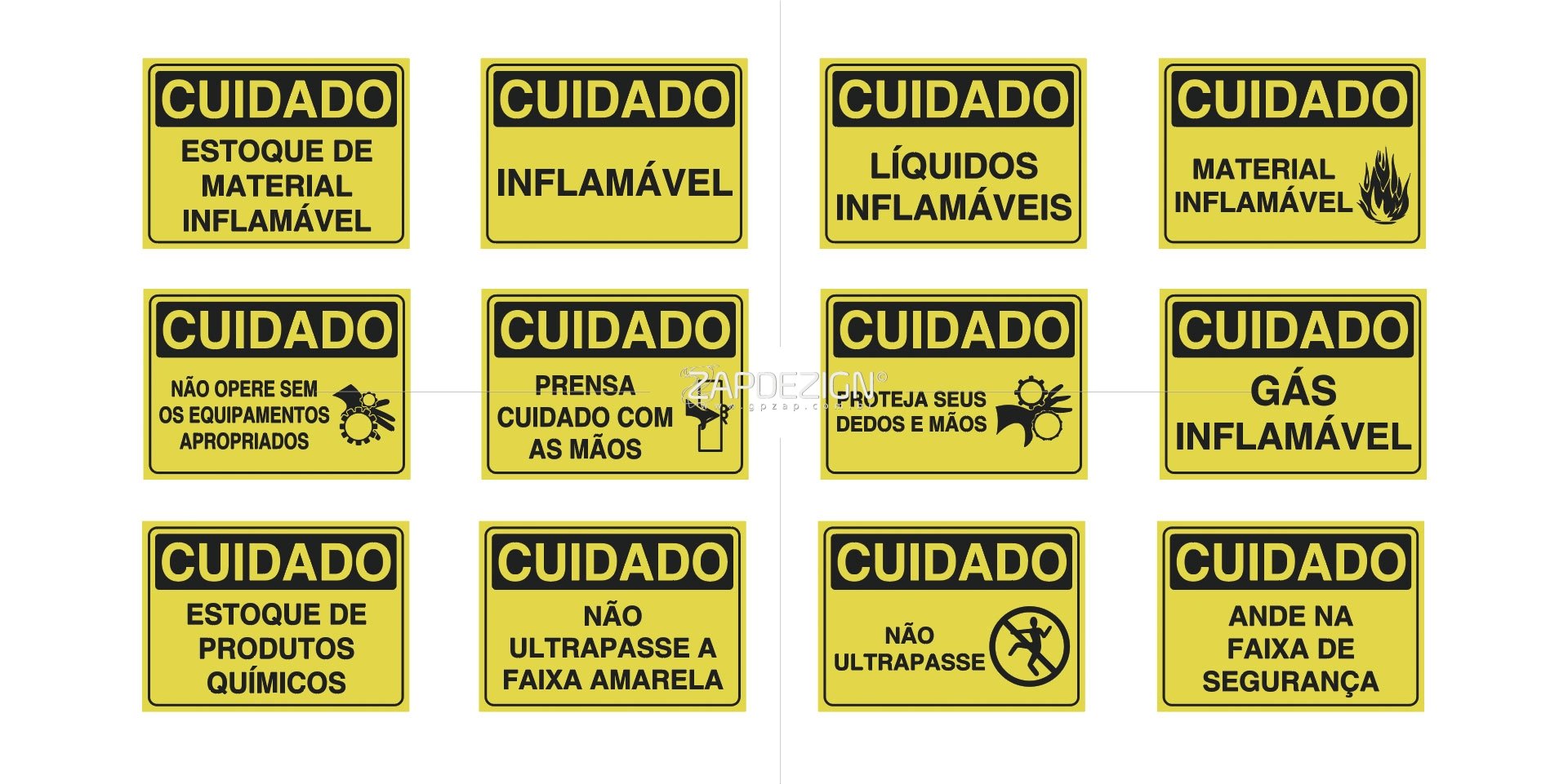 placas de sinalizacao cuidado