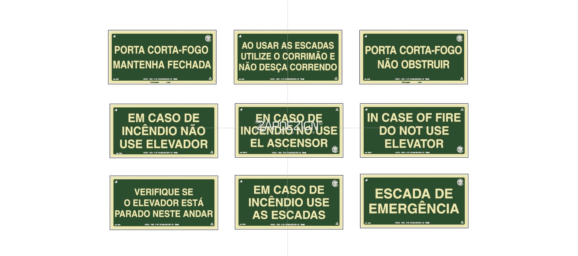 placas sinalizacao fotoluminescentes