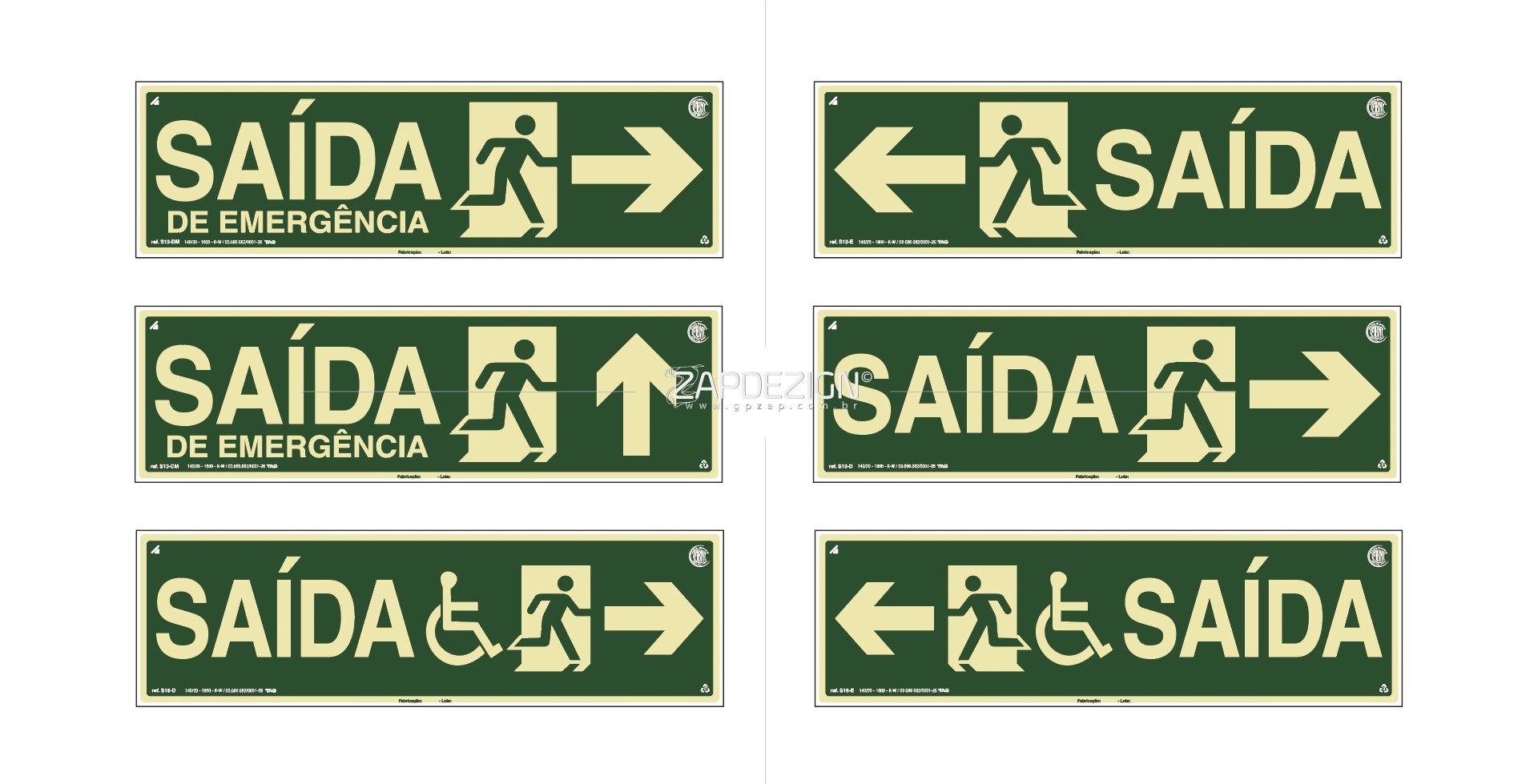 placas sinalizacao fotoluminescentes