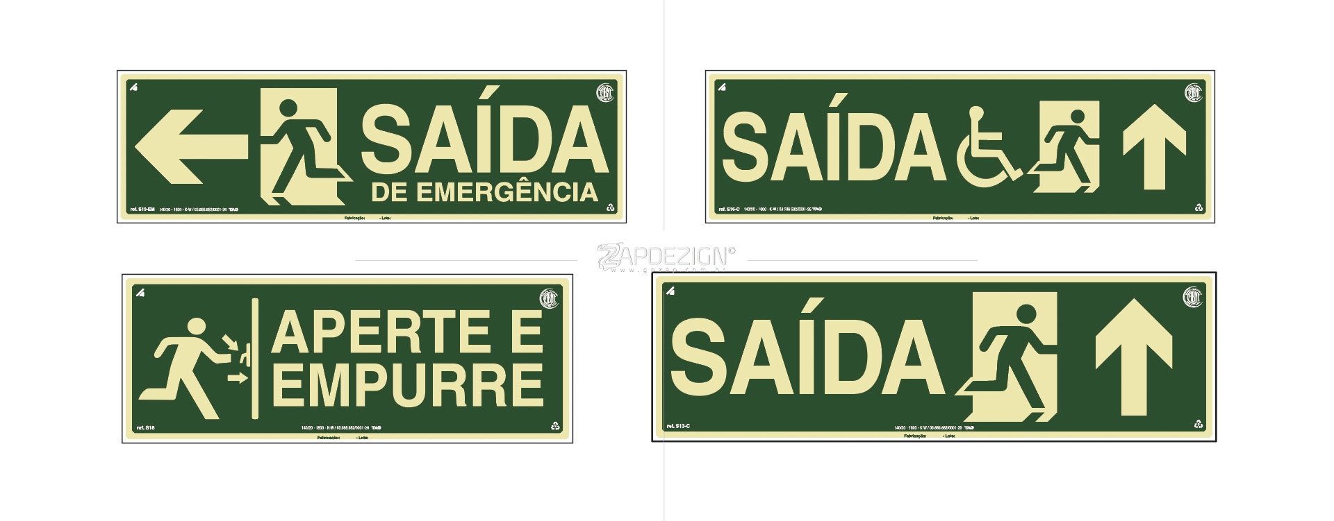 placas sinalizacao fotoluminescentes